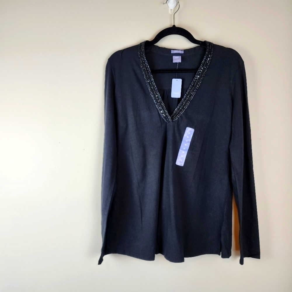 Gap Maternity long sleeve black shirt sz M